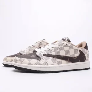 Fragment x Travis Scott x  Air Jordan 1 Low brown-Customized