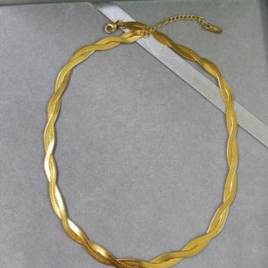 titanium steel snake hip hop necklace