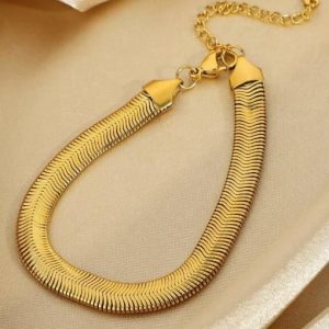 titanium steel snake vintage  braclete