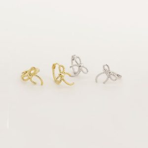 925 sterling silver bowknot trend huggie earring