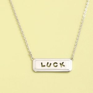 925 sterling silver letter minimalist necklace