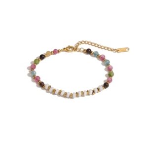 stainless steel geometric vintage handmade beaded bracelet