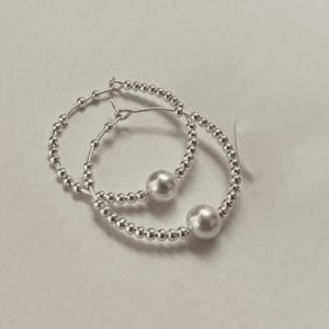 925 sterling silver geometric vintage hoop earring