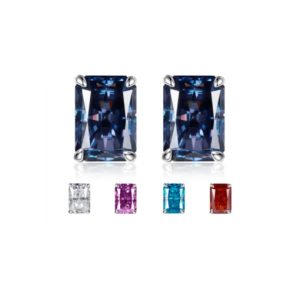 925 sterling silver high carbon diamond geometric dainty stud earring