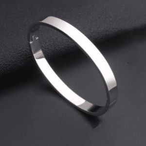 titanium steel geometric minimalist band bangle