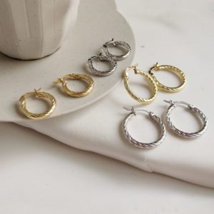 925 sterling silver round vintage stud earring