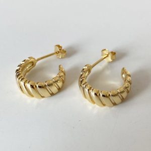 925 sterling silver  vintage gear stud earring