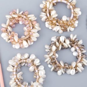 alloy imitation pearl bohemia geometric hair rope