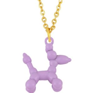 brass enamel cute dog pendant necklace