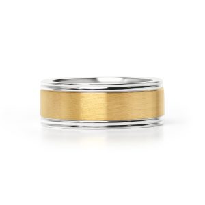 18K Gold PVD Center Stainless Steel Ring / CFR7027