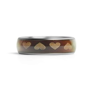 Stainless Steel Mood Band With Hearts Ring / CFR9014