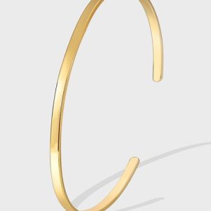 brass geometric minimalist cuff bangle