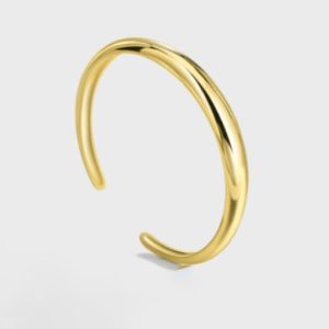 brass smooth geometric minimalist cuff bangle