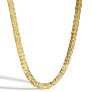brass snake vintage snake bone chain necklace