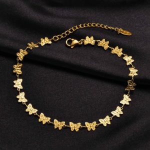 stainless steel butterfly vintage  anklet