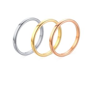 stainless steel geometric minimalist band ring