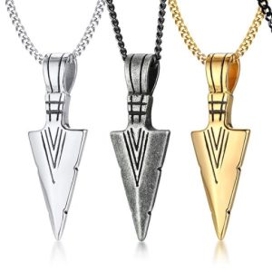stainless steel geometric vintage necklace