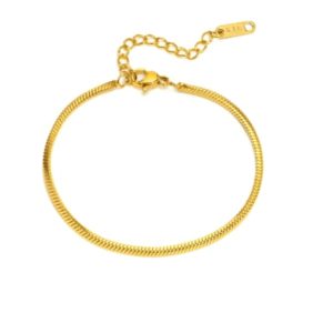stainless steel vintage snake bone chain  link bracelet