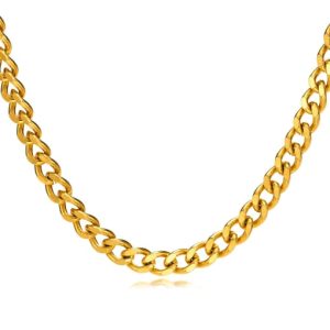 titanium steel geometric hip hop hollow chain