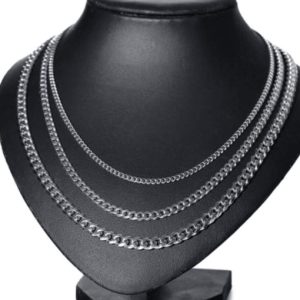 titanium steel hollow  geometric chain hip hop long strand necklace