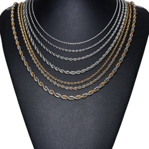 titanium steel irregular hip hop long strand necklace