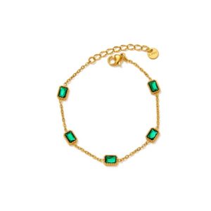 trend geometric stainless steel cubic zirconia bracelet and necklace set