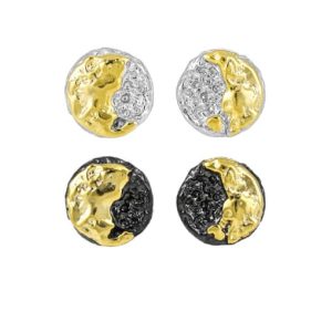 925 sterling silver geometric vintage stud earring
