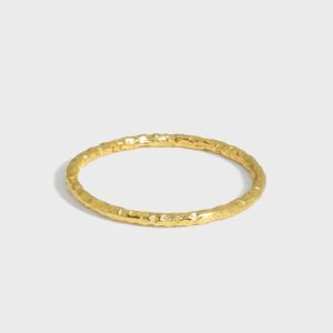 925 sterling silver round minimalist band ring