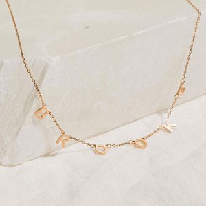 custom stainless steel minimalist name necklace chain