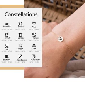 custom titanium steel constellation pendant  bracelet