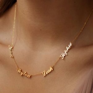 stainless steel diy lettering necklace name necklace