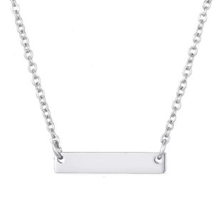 stainless steel geometric minimalist necklace