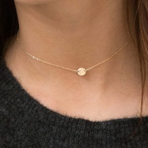stainless steel locket minimalist initials 6mm 6mm necklace