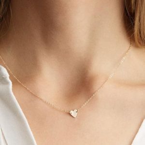 stainless steel love heart 7mm necklace
