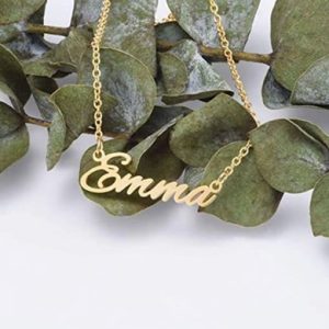 stainless steel  minimalist   letter  pendant necklace