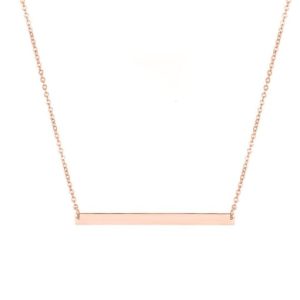 stainless steel rectangle minimalist necklace