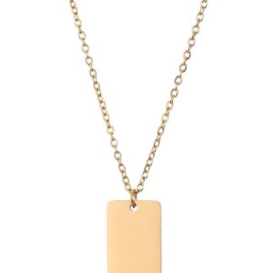 stainless steel personalise necklace with your words