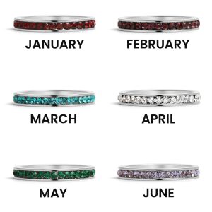 January-June CZ Eternity Stainless Steel Ring / ETR1000