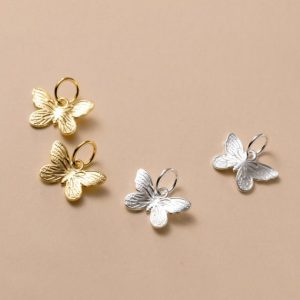 925 sterling silver butterfly minimalist diy charms