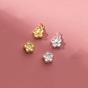 925 sterling silver flower dainty charms