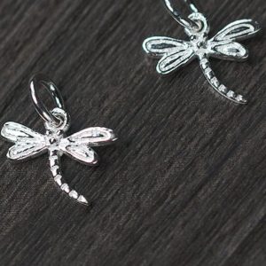 925 sterling silver with silver plated cartoon dragonfly pendant