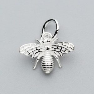 925 sterling silver with silver plated personality little bee