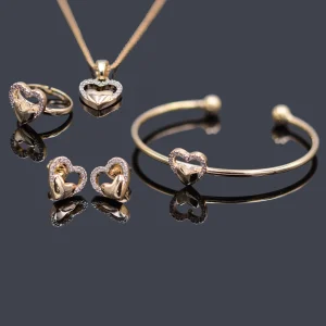 2020 Fashion Heart Shape CZ Baby Jewelry Sets  with Two Color