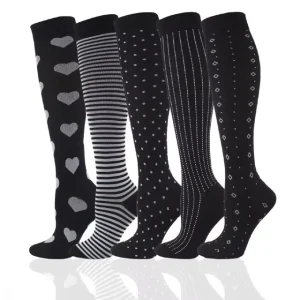 Sport Running Knee High 15-20mmhg Animal Fruit Compressed Travel Magical Socks