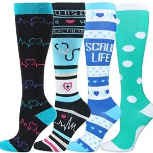 Wholesale 20-30mmhg Running Sport Socks Men Women Athletic Fun Stocking Knee High Nurse Compression Socks