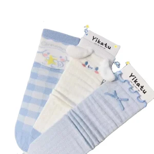NewSanrio Cinnamorol Unisex Sweet Cartoon Cute Medium Tube Cotton Socks for Men Women Girls