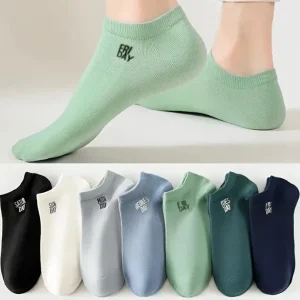 Bestselling Men's Summer 7 Pairs Set Weekday Socks Breathable  Sweat-Absorbent Low-Cut Crew Socks for Daily Wear