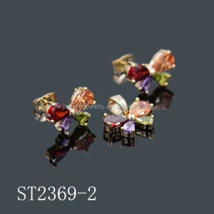 Fashion Girl Jewelry Sets butterfly Design Gold Plated Jewerly Hottest Design in Mexico