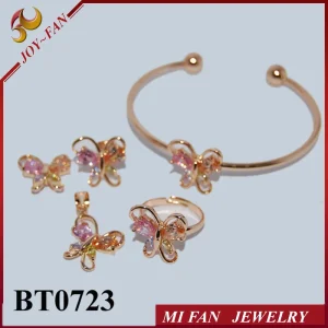 Butterfly Design for Baby Girl CZ Baby Sets Costume Jewelry Sets in Latest Design