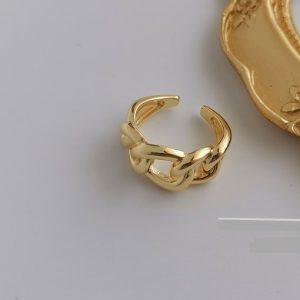 copper alloy geometric dainty fashion ring